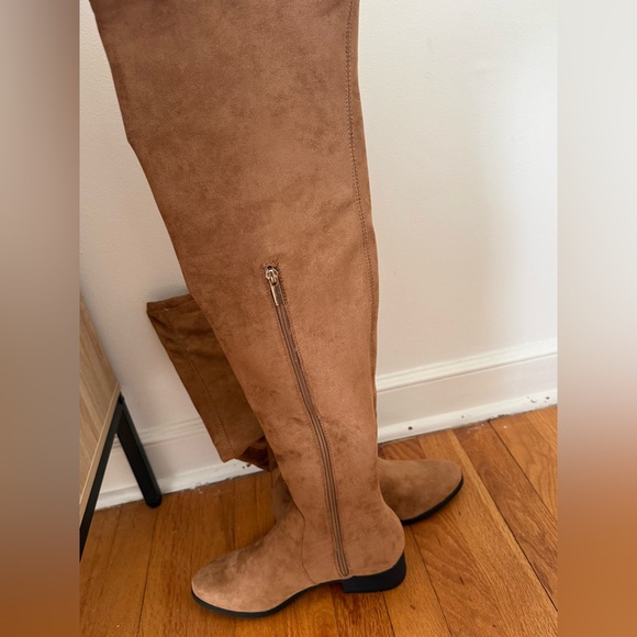 BAMBOO Tan Over-the-Knee Boots